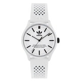 Adidas Originals Code One White Dial Silicone Strap Watch AOSY23030