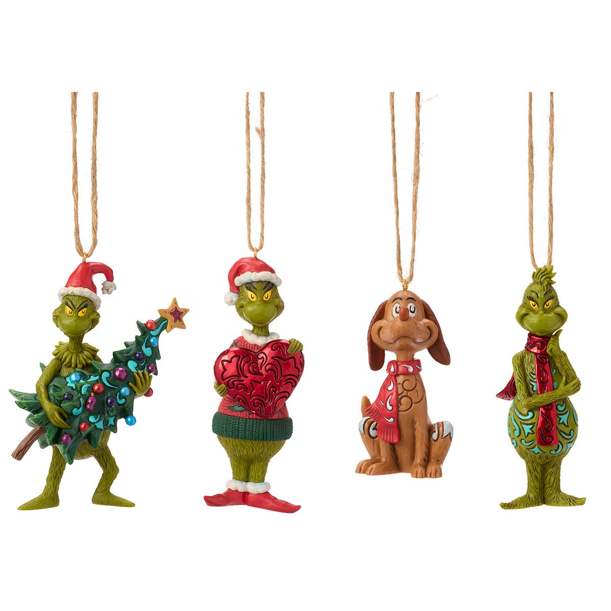 Jim Shore Licensed Hand-Painted Holiday Ornament Set 4 Piece Jim Shore Licensed Hand-Painted Holiday Ornament Set 4 Piece