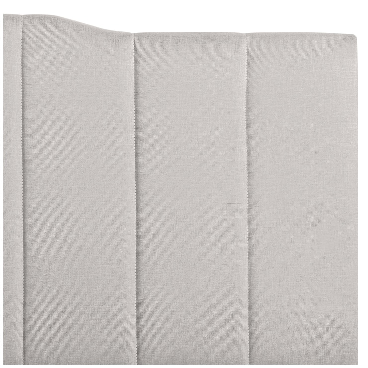 Blackstone Upholstered Channel Stitched Headboard Queen Light Grey Costco Australia