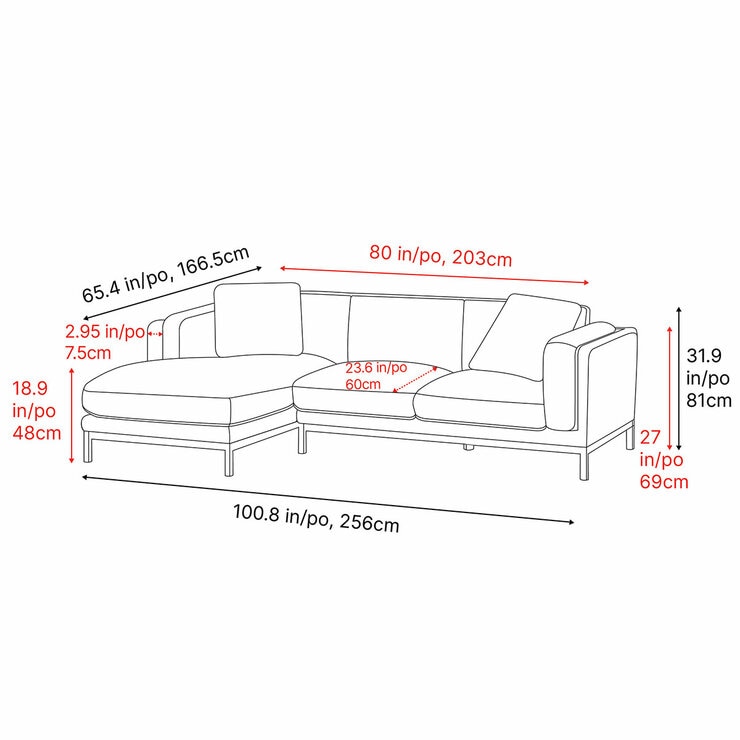 Valencia Bergen Fabric Sectional Lounge Left Chaise Beige Valencia Bergen Fabric Sectional Lounge Left Chaise Beige