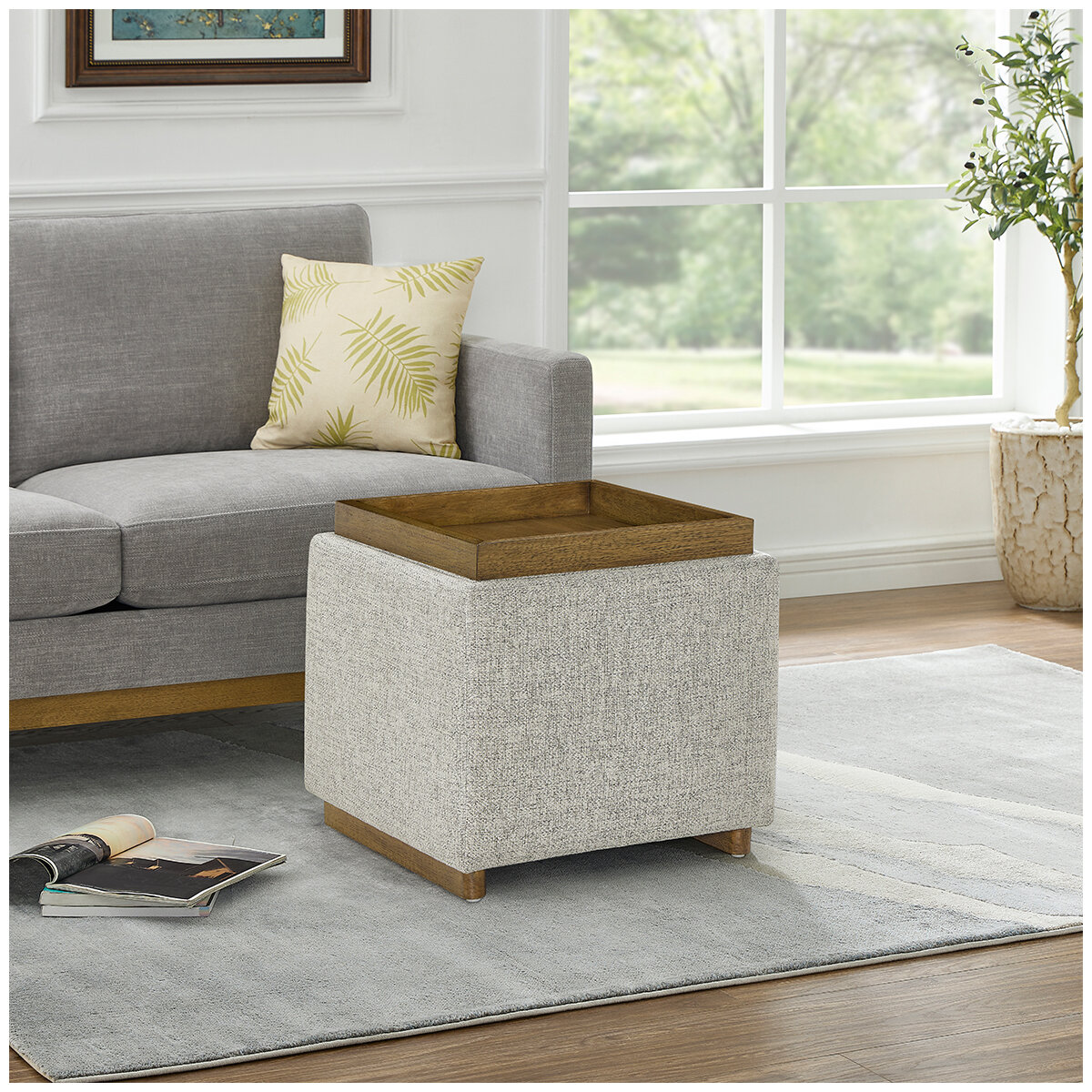 Thomasville Fabric Storage Ottoman