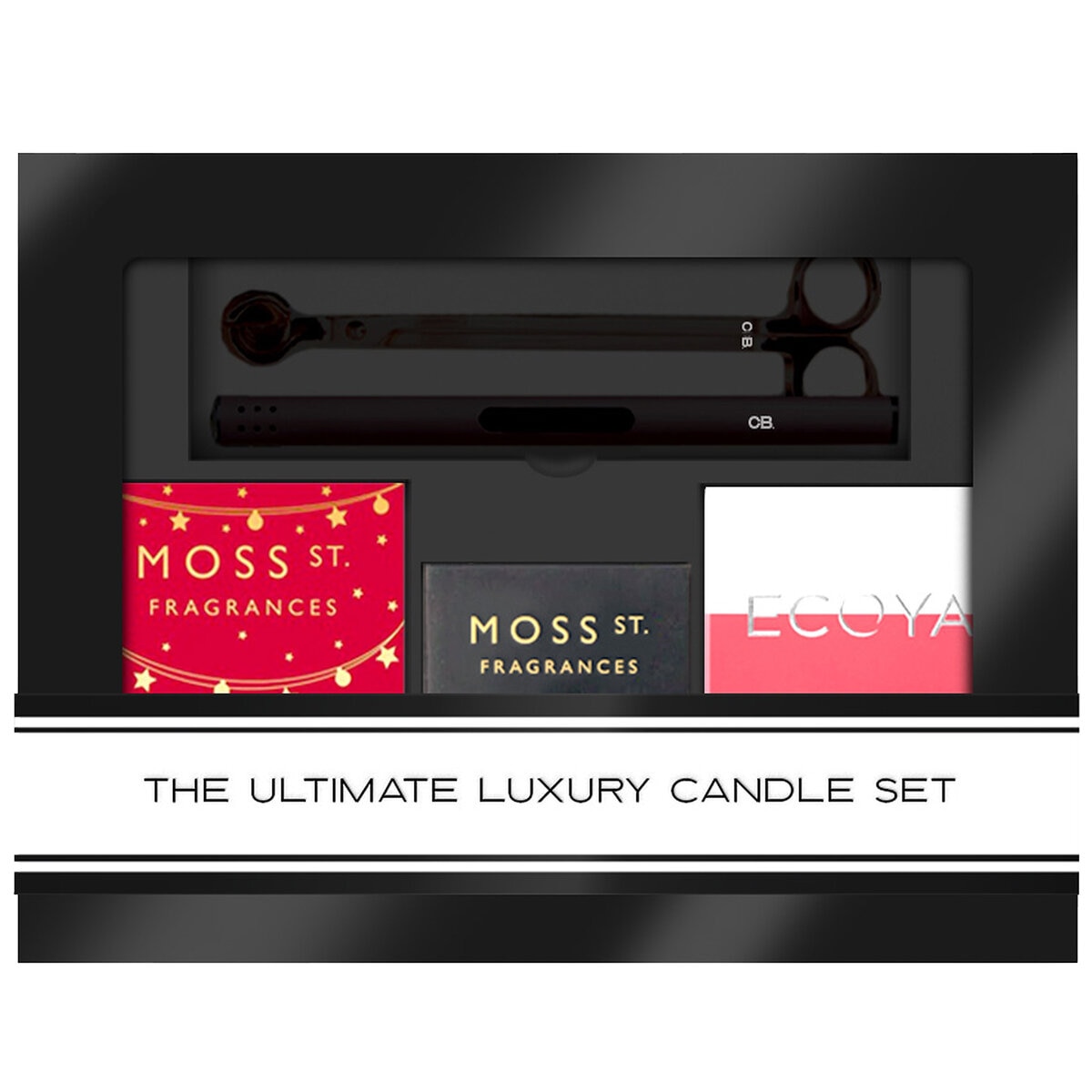 CB Ultimate Luxury 3pc Candle Gift Set with Wick Trimmer