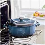 Merton & Storck Enameled Iron Dutch Oven 5L Petrol
