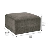 Thomasville 6PC Fabric Modular Sectional with Ottoman Grey