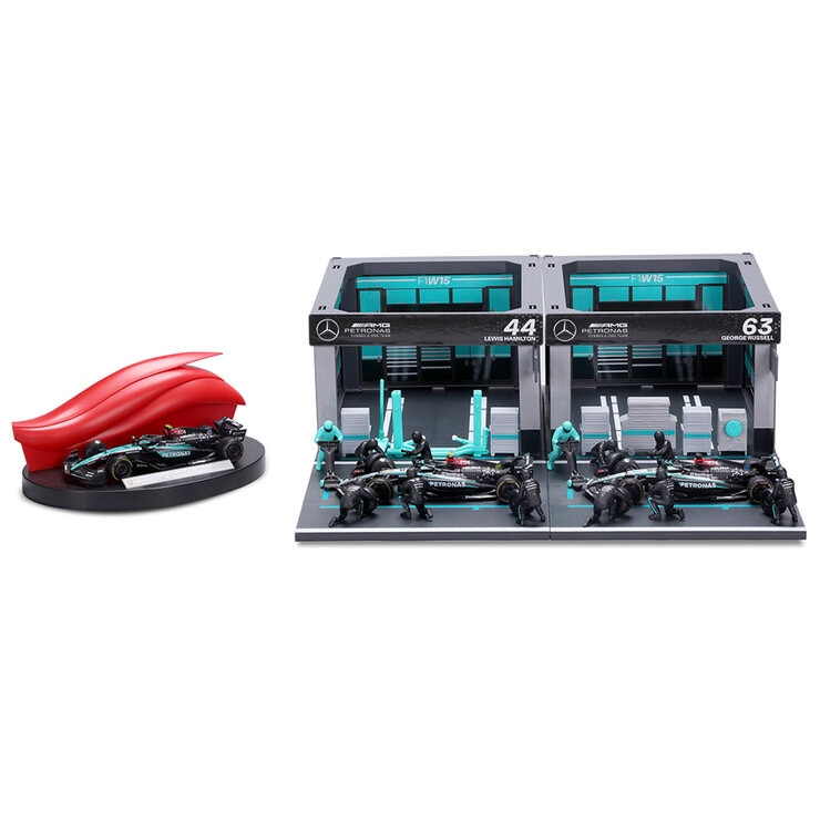 Burago 143 Formula One Racing Deluxe Paddock Mercedes