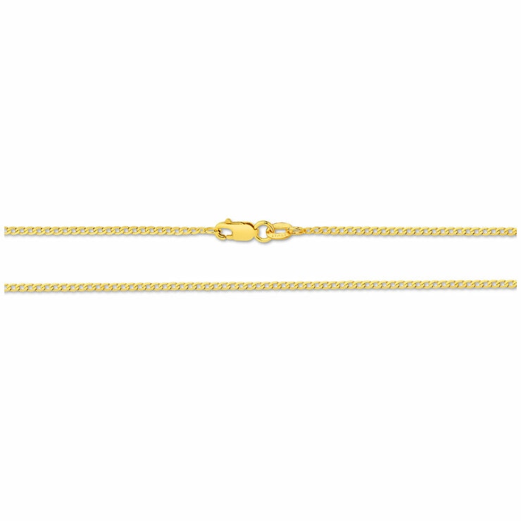 18KT Yellow Gold Flat Curb Bracelet 1g
