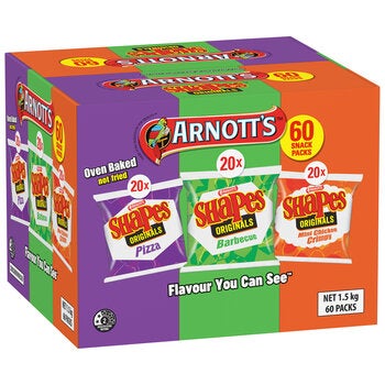 Arnott's Shapes Variety Pack 60 x 25g