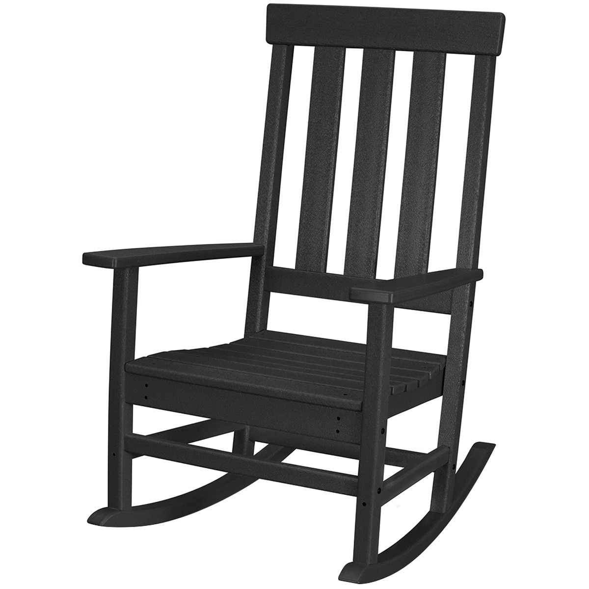 polywood prescott black porch rocking chair