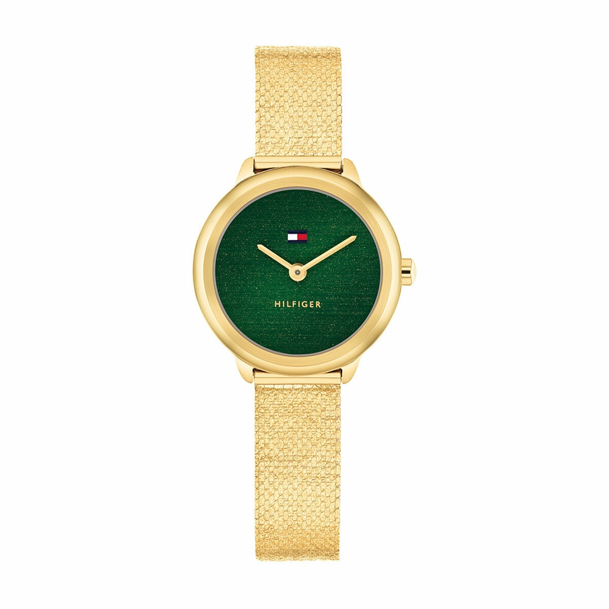 Tommy Hilfiger Demi Ionic Plated Thin Gold Steel Green Dial Women's Watch 1782812