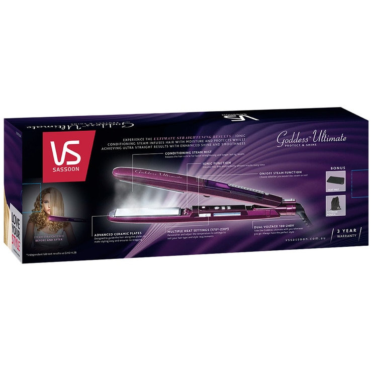VS Sassoon Goddess Ultimate Steam Straightener Costco Australia