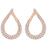18KT Rose Gold 1.34ctw Diamond Tear Earrings
