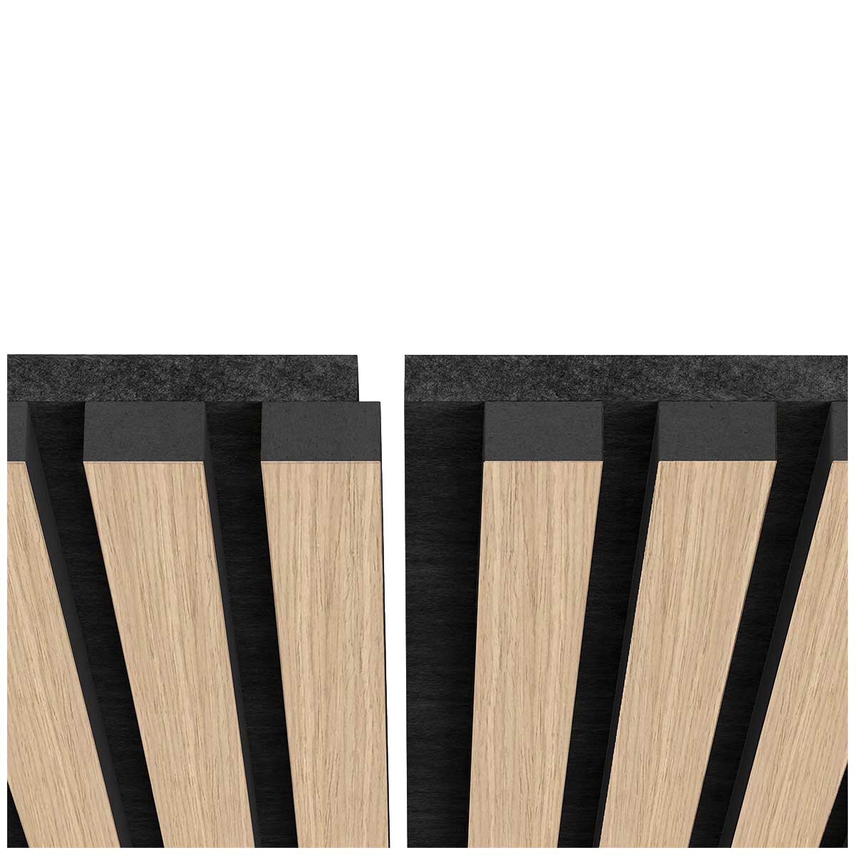 Artika Sonolok Sound-Absorbing Slatted Wall Panel Kit - Oak & Black