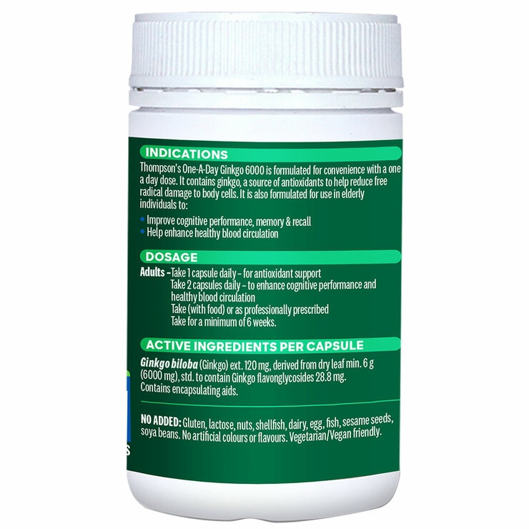 Thompson's One-A-Day Ginkgo 6000 120 Capsules