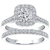 18kt White Gold 2.0ctw Diamond Bridal Set with 1.0ctw Centre Stone