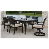 ABY Plantation 7 piece Outdoor Dining Set Beige