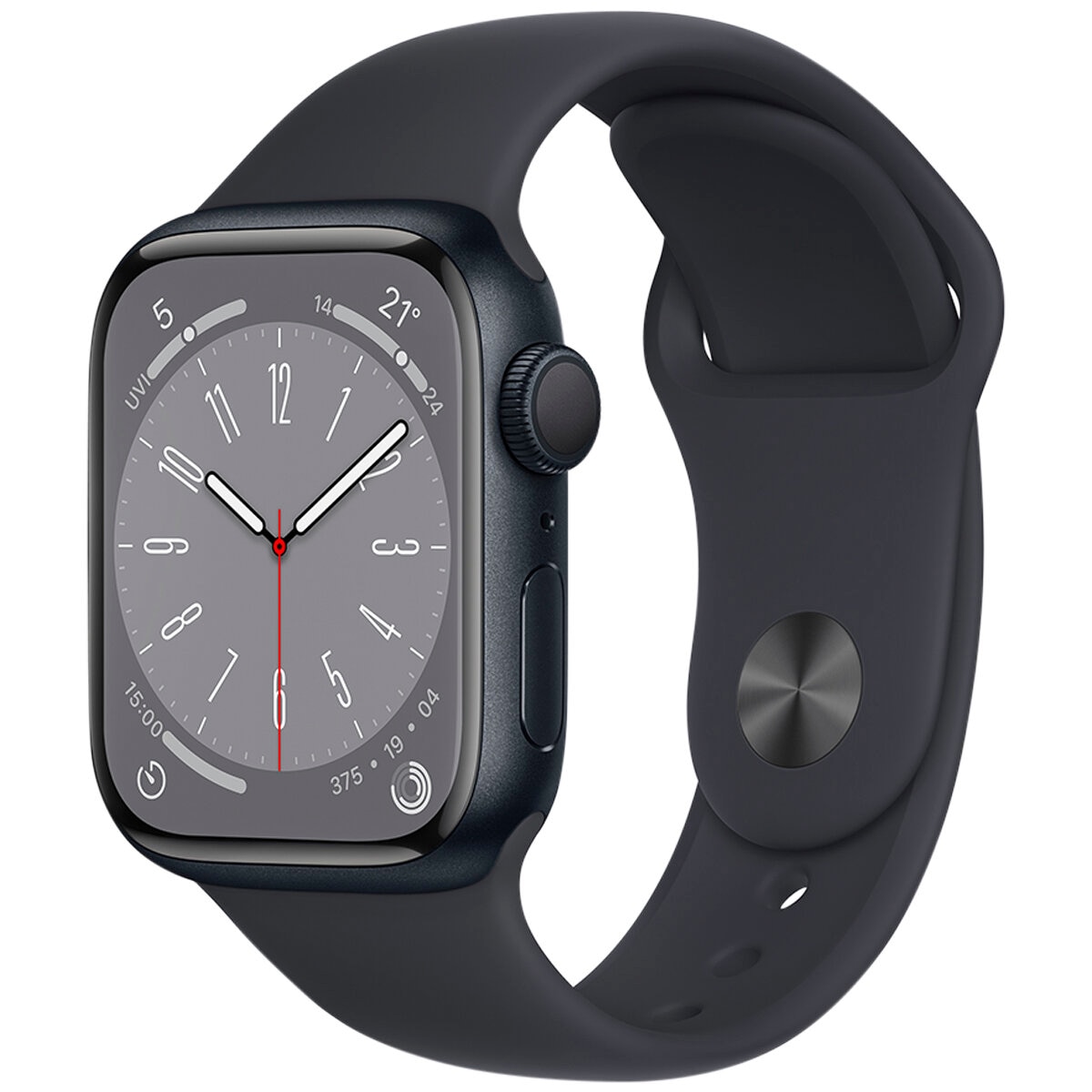Apple Watch Series 8 GPS 41mm Silver Aluminium Case with White Sport Band