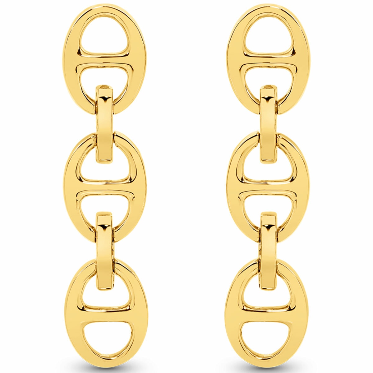 18KT Yellow Gold Mariner Link Drop Earrings
