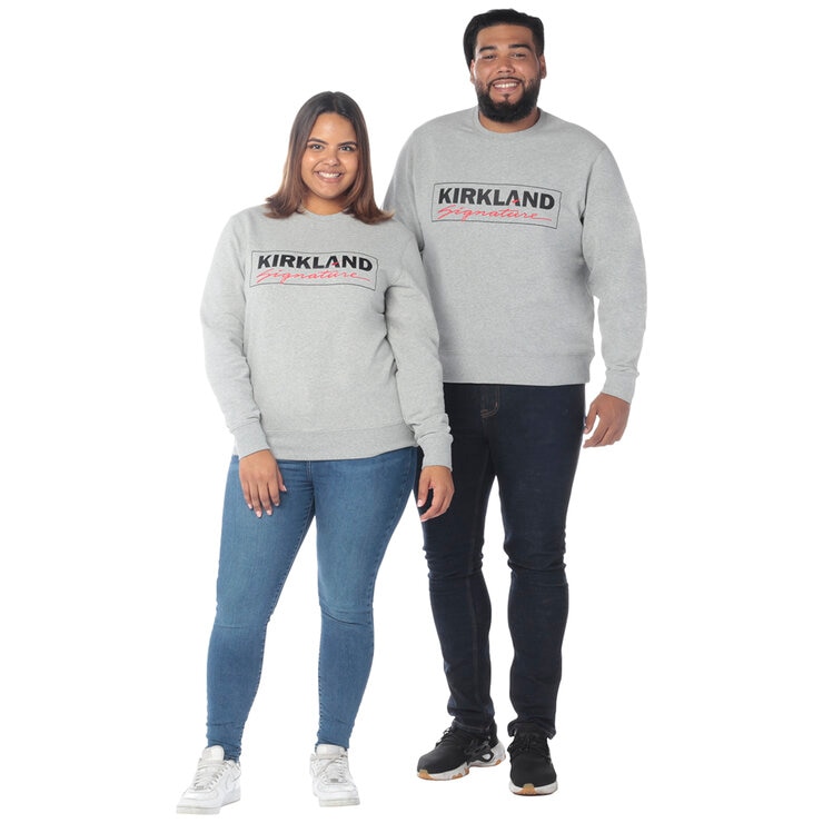 Kirkland Signature Unisex Fleece Crewneck Grey
