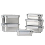 Neoflam Stainless Steel Container Microwavable 12 Piece Set