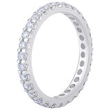 Platinum 1.00ctw Round Brilliant Cut Diamond Eternity Ring