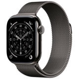 Apple Watch Series 11 GPS + Cellular 42mm Slate Titanium Case with Slate Milanese Loop