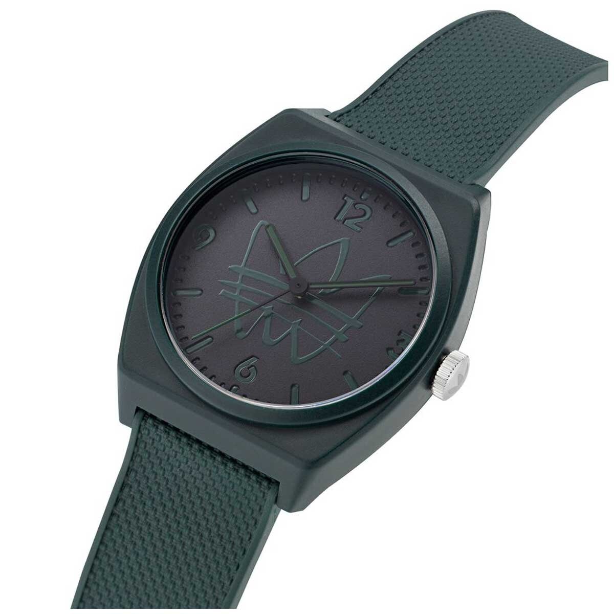 Adidas Originals Project Two Black Dial Green Strap Watch AOST22566