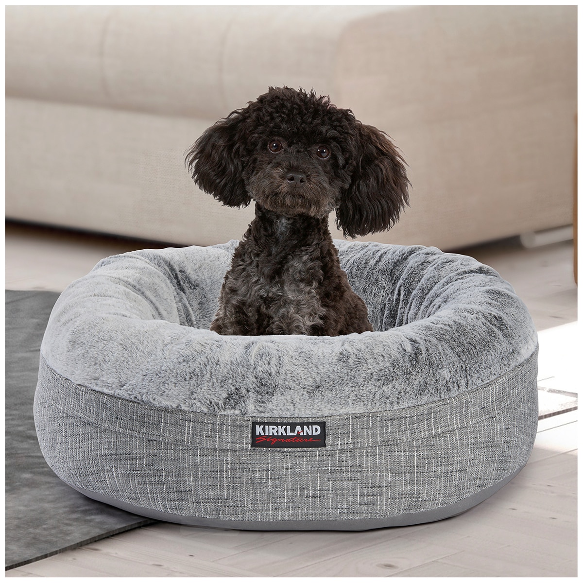 Kirkland Signature Dog Nest Bed 24 Inch Grey Textured Costco Australia