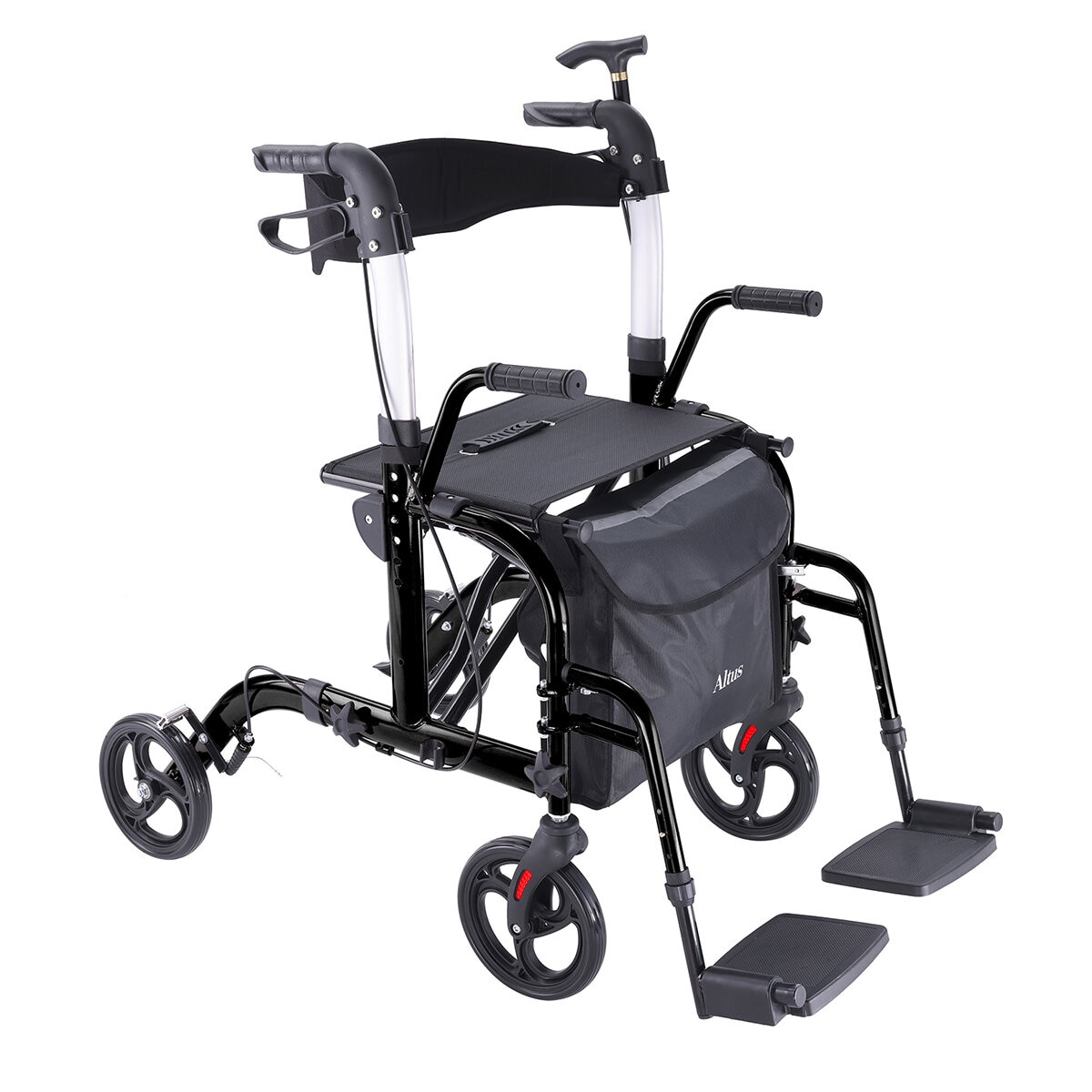Altus Hybrid Duo 2-in-1 Mobility Rollator and Transit Wheelchair