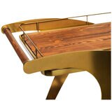 Wine Stash French Bar Cart with Timber Top