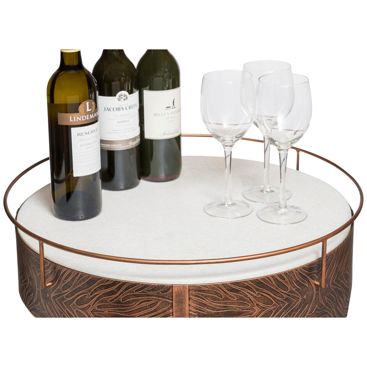 Wine Stash Marble Bar Cart