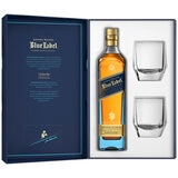 Johnnie Walker Blue Label Blended Scotch Whisky 700ml with 2 Crystal Glasses