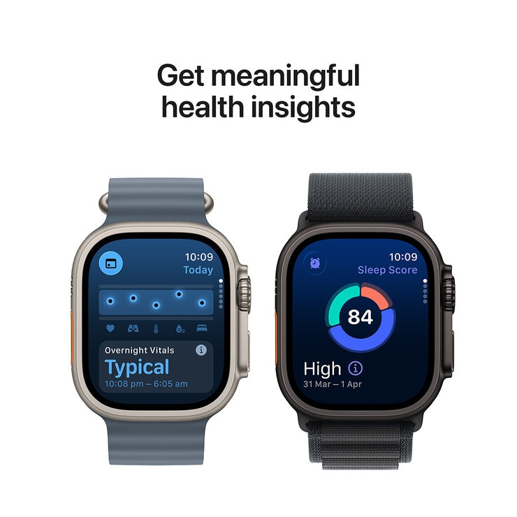Apple Watch Ultra 3 GPS + Cellular 49-mm Natural Titanium Case with Anchor Blue Ocean Band