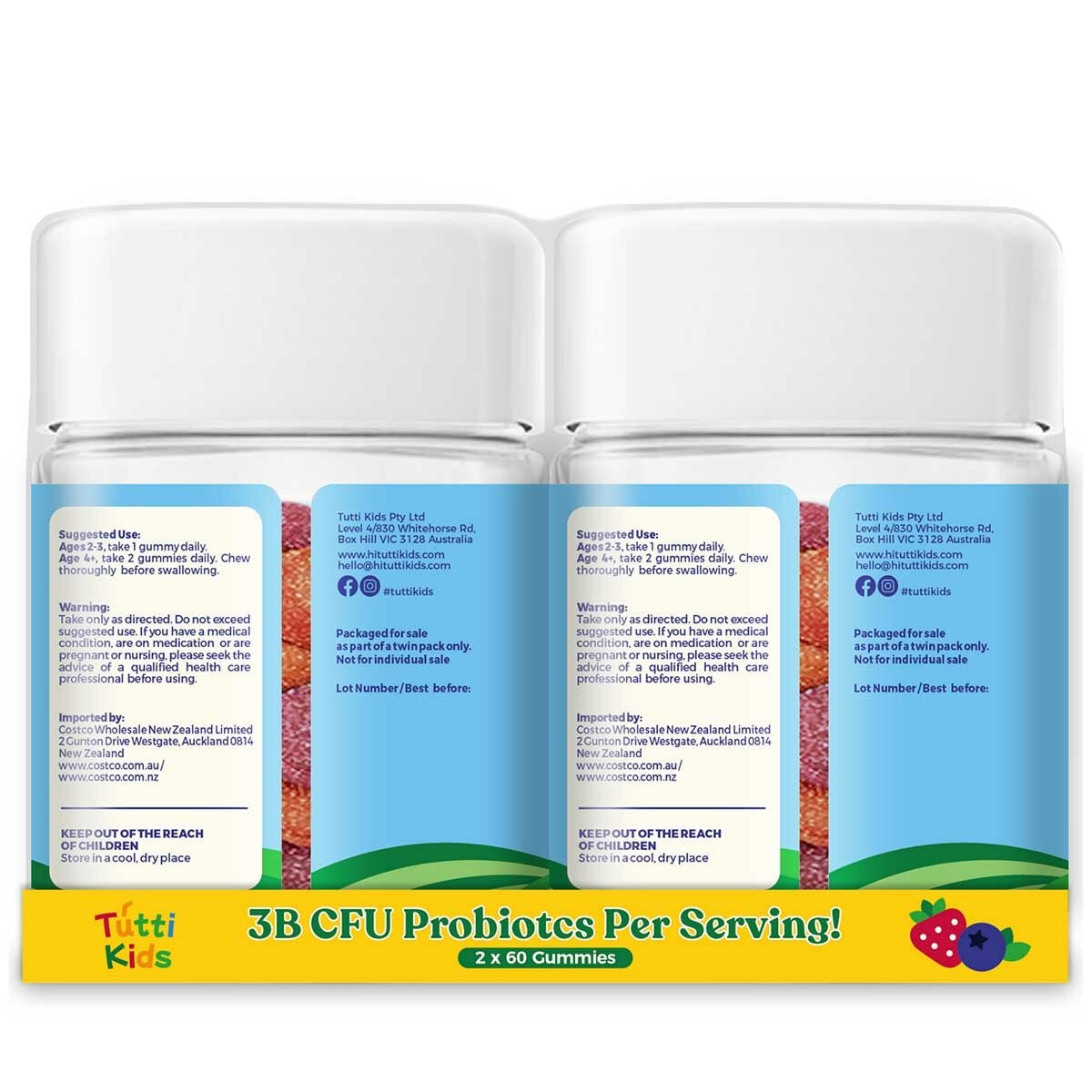 Tutti Kids Probiotic + Superfood 2 x 60 Gummies