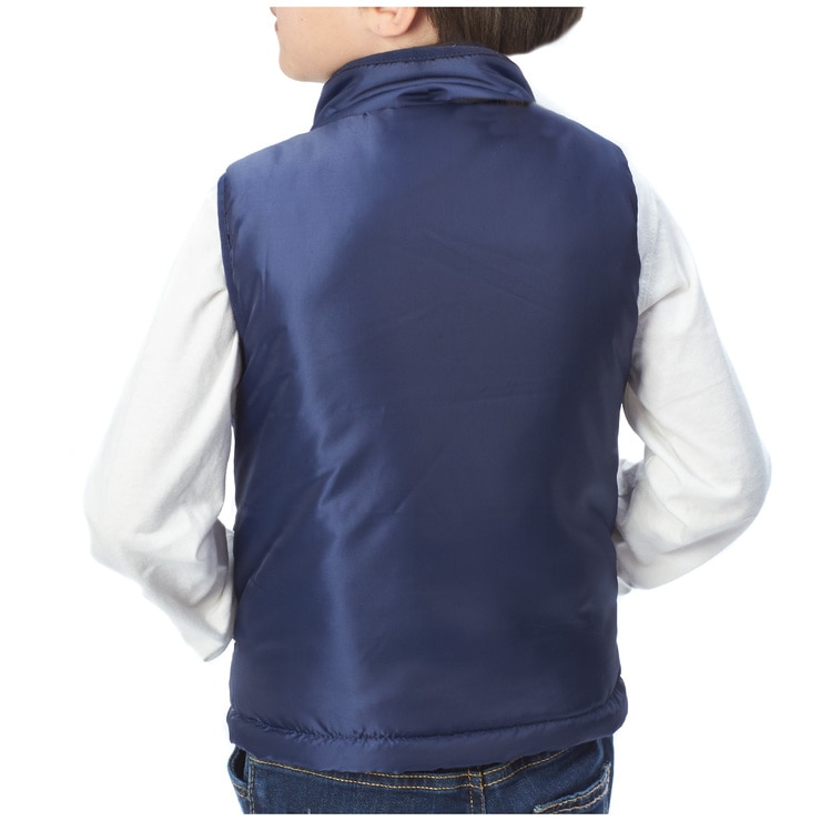 Andy & Evan Kids' Reversible Sherpa Vest Navy & Cream | Costco Australia