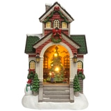 Rotating Santa House with Lights and Music