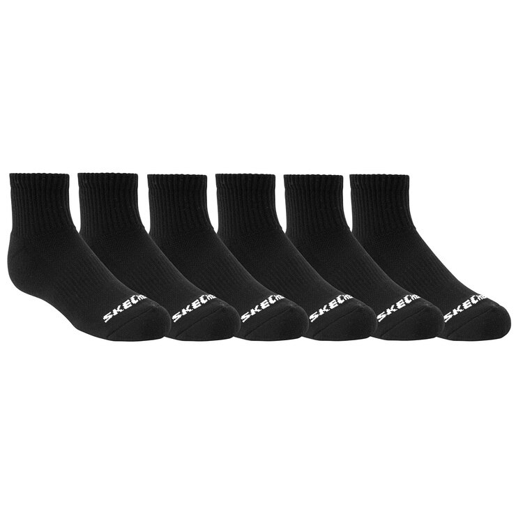 Skechers Kids' Sock 6pk Black Costco Australia