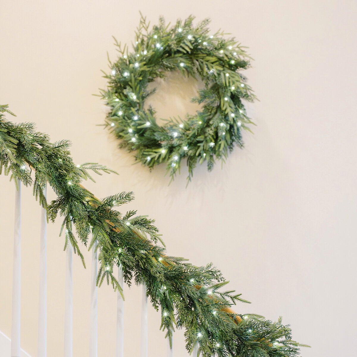 Norfolk Mixed Garland With LED Lights 2.7M