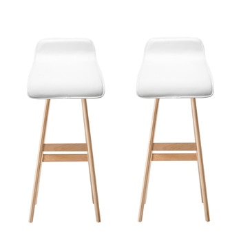 Artiss White Sliva Barstool 2 Pack