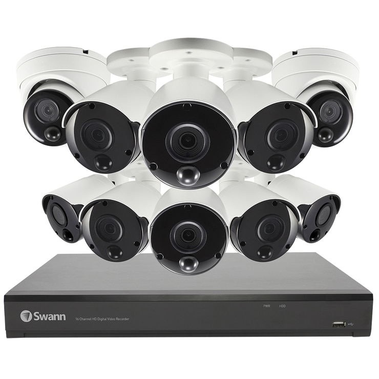 Swann 10 Camera 16 Channel 5MP DVR Security System With 2TB HDD SODVK