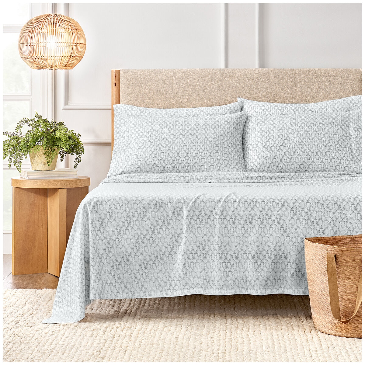Purely Organic 300TC Cotton Sheet Set 4 Piece Queen