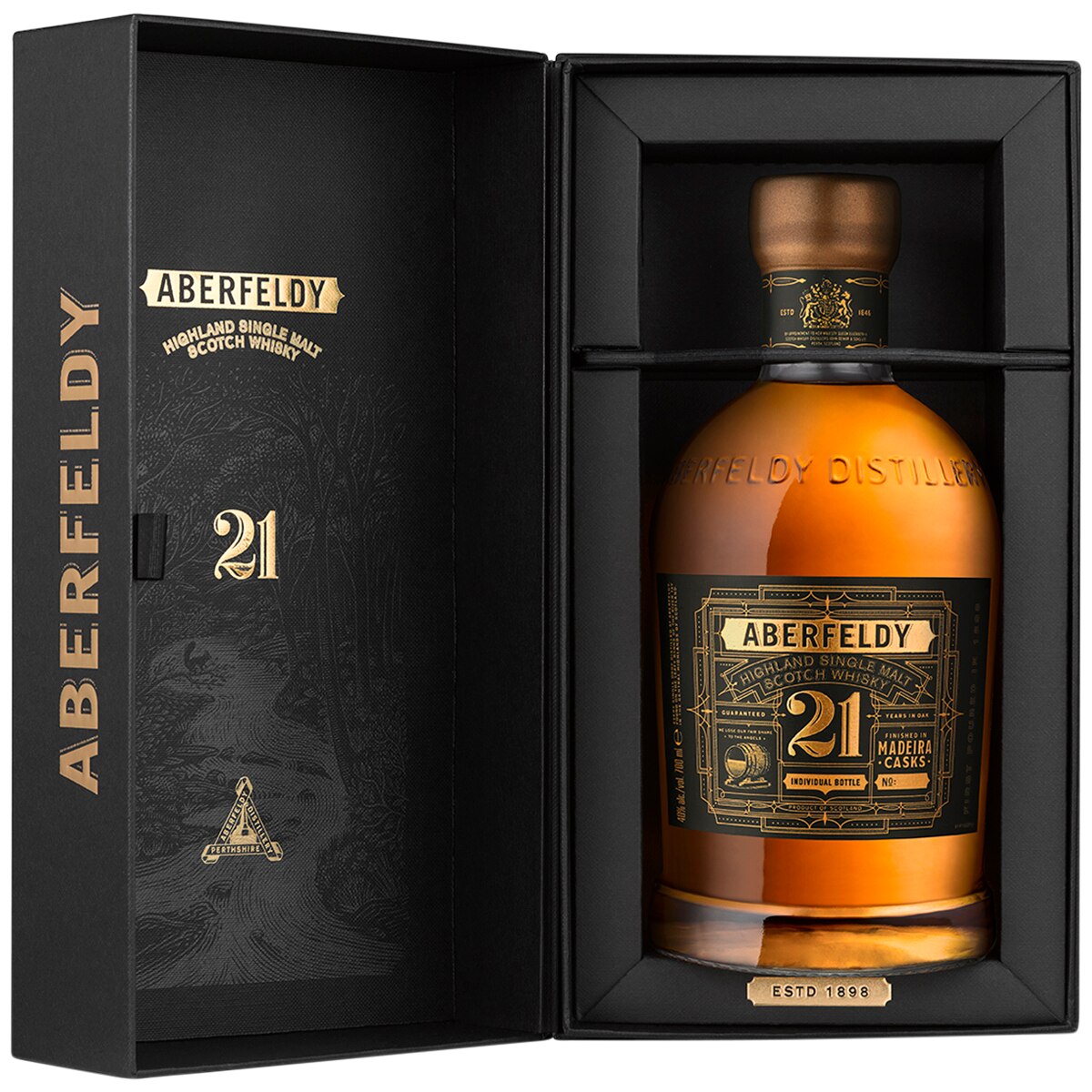 Aberfeldy 21YO Madeira Cask Highland Single Malt Scotch Whisky Gift Box 700mL