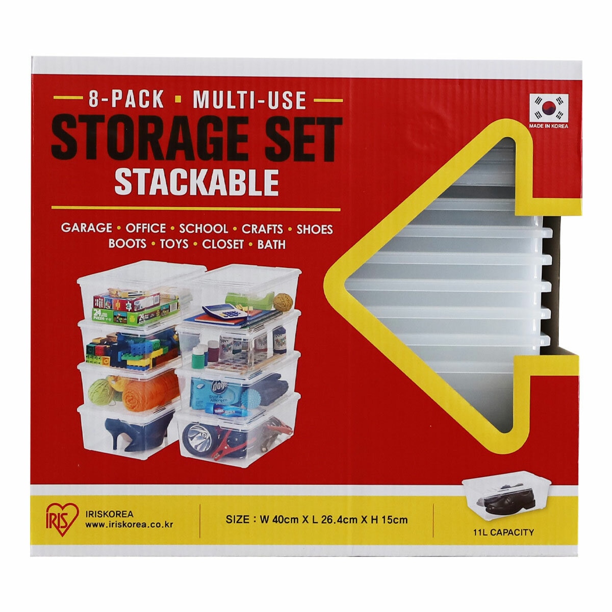 Iris Storage Box 11L 8PK