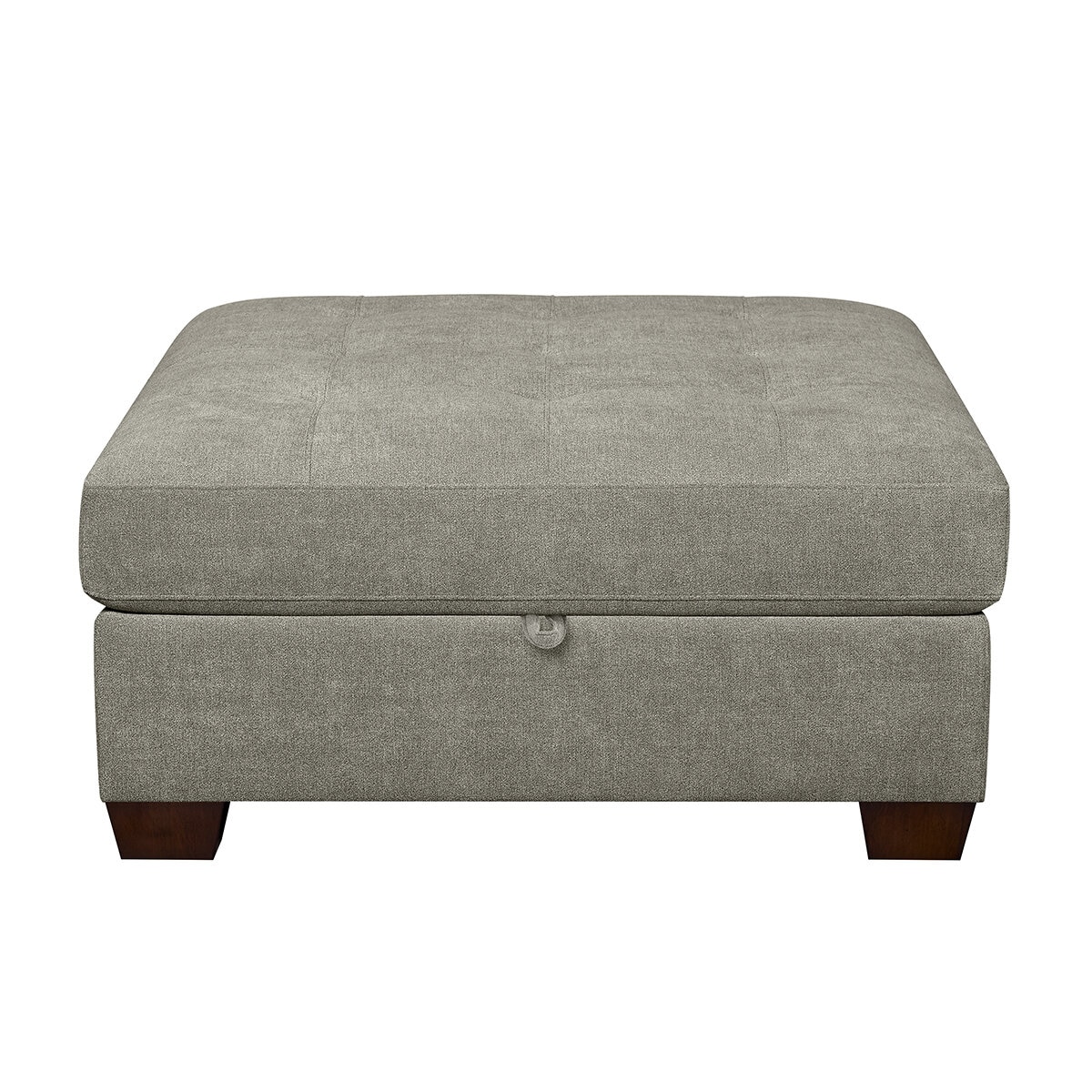 Thomasville Fabric Sectional With Storage Ottoman