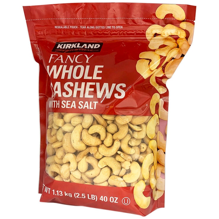 Kirkland Signature Fancy Whole Cashews 1.13kg Kirkland Signature Fancy Whole Cashews 1.13kg