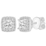 18KT White Gold 0.75ctw Diamond Stud Earrings