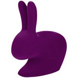 Qeeboo Rabbit Chair Velvet Finish Purple