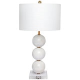 Cafe Lighting and Living Manolo Marble Table Lamp, White/