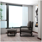 Moran Ohio Accent Chair and Ottoman, Tilba Mineral Fabric