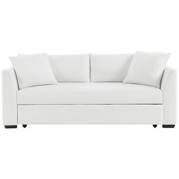 Thomasville Queen Sleeper Fabric Sofa Bed White