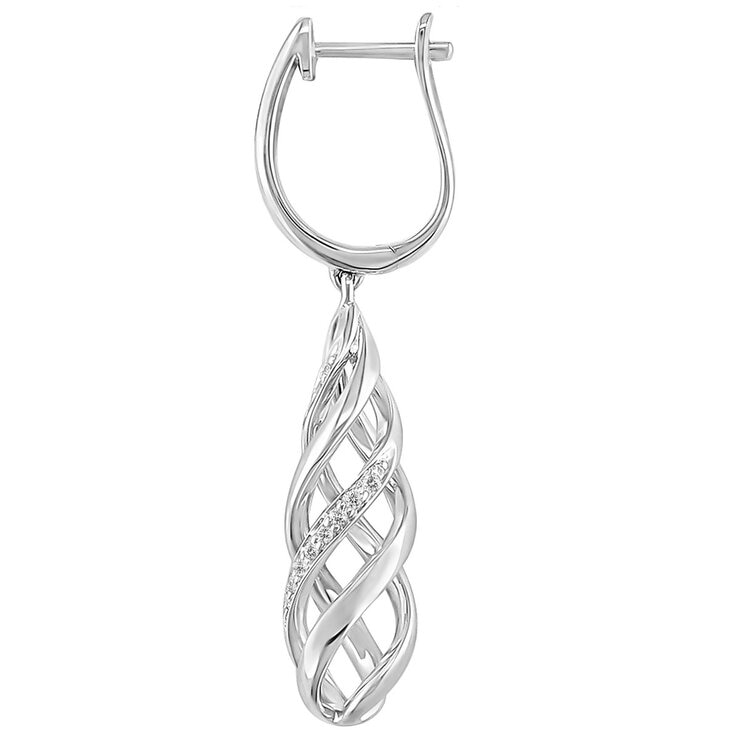 14KT White Gold 0.25ctw Diamond Earrings